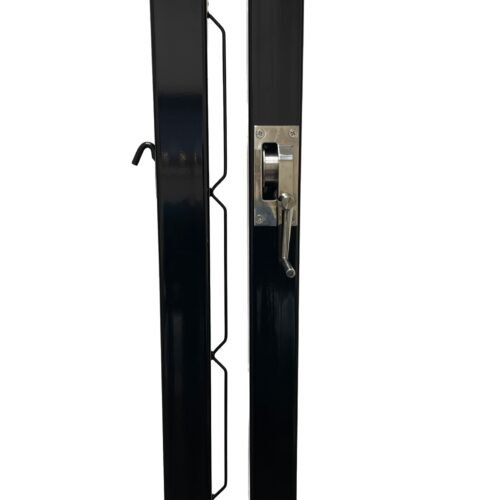 One pair of black powder coated Spartan Titan Pro Square Pickleball Net Posts