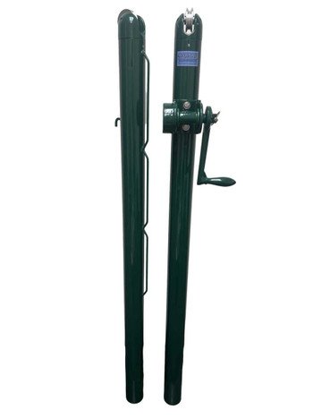 Spartan Titan Pro 2-7/8" Round External Wind Tennis Net Posts - USA Manufactured
