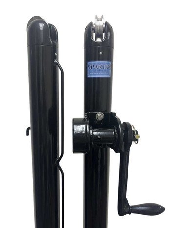 Spartan Titan Pro 2-7/8" Round External Wind Pickleball Net Posts - USA Manufactured